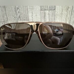 PENQUIN ~ VINTAGE GOLDIES  Foldable Kensington Brown Sunglasses w/original case